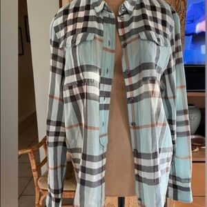💯% Burberry Brit button down long sleeve shirt